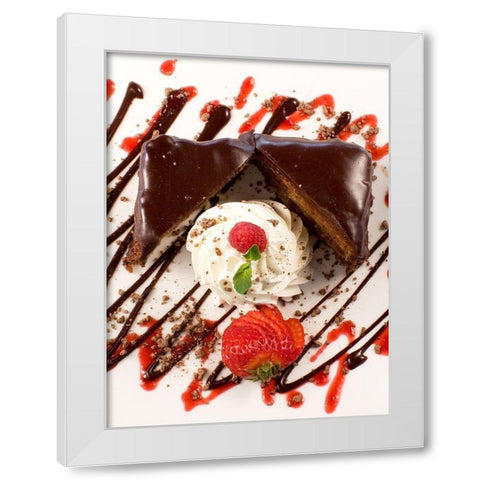 Dessert V White Modern Wood Framed Art Print by Crane, Rita