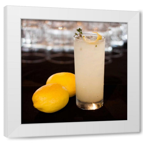 Cocktails I White Modern Wood Framed Art Print by Crane, Rita