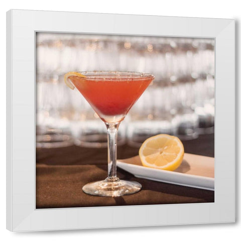 Cocktails II White Modern Wood Framed Art Print by Crane, Rita