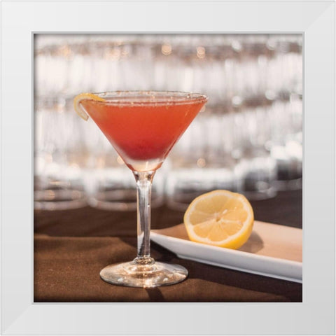 Cocktails II White Modern Wood Framed Art Print by Crane, Rita