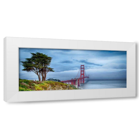 Golden Gate Bridge I White Modern Wood Framed Art Print by Crane, Rita