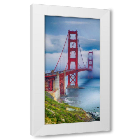 Golden Gate Bridge III White Modern Wood Framed Art Print by Crane, Rita
