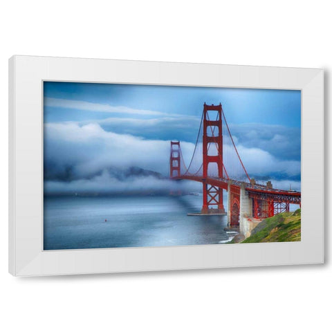 Golden Gate Bridge VI White Modern Wood Framed Art Print by Crane, Rita