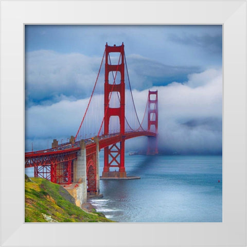 Golden Gate Bridge VII White Modern Wood Framed Art Print by Crane, Rita