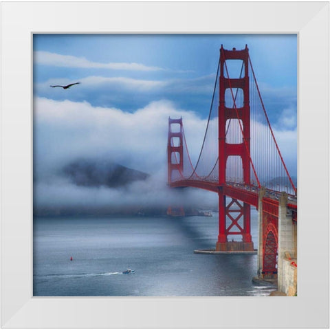 Golden Gate Bridge VIII White Modern Wood Framed Art Print by Crane, Rita