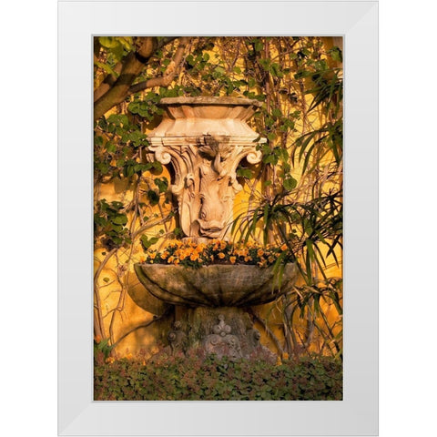 Riviera Garden Detail I White Modern Wood Framed Art Print by Crane, Rita