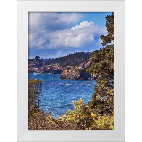 Along the Bluffs I White Modern Wood Framed Art Print by Crane, Rita