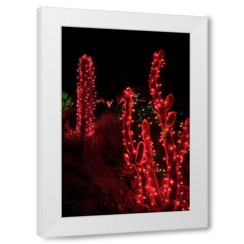 Holiday Cactus I White Modern Wood Framed Art Print by Crane, Rita