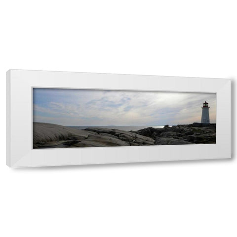 Lighthouse II White Modern Wood Framed Art Print by Christensen, Jim