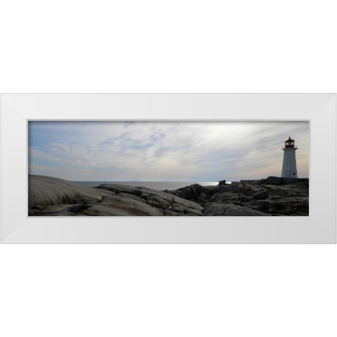 Lighthouse II White Modern Wood Framed Art Print by Christensen, Jim