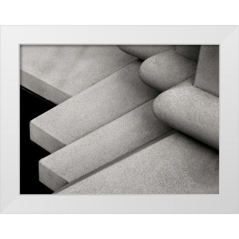 Angles White Modern Wood Framed Art Print by Christensen, Jim