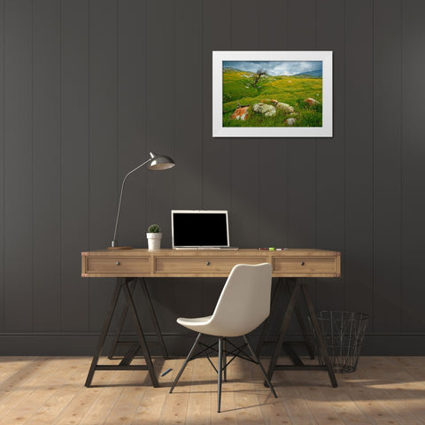 Trail Northward White Modern Wood Framed Art Print by Geistweite, Mark