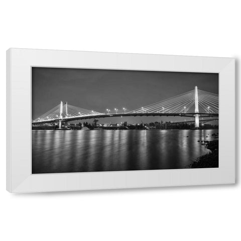 Tilikum Crossing BW White Modern Wood Framed Art Print by Hellmann, Stan