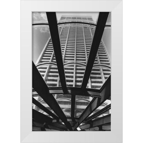 Carlton Center White Modern Wood Framed Art Print by Hellmann, Stan