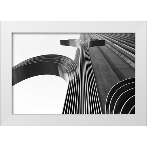 Steel Sculpture White Modern Wood Framed Art Print by Hellmann, Stan