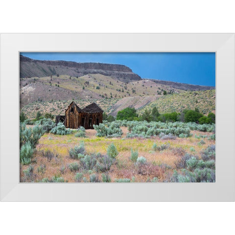 Burned Farmhouse White Modern Wood Framed Art Print by Hellmann, Stan