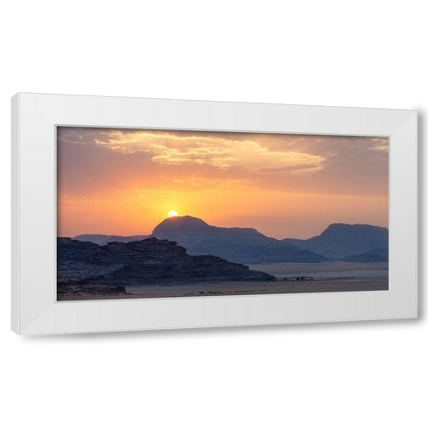 Wadi Rum Sunrise White Modern Wood Framed Art Print by Hellmann, Stan