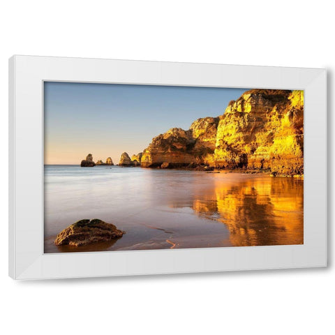 Lagos, Portugal White Modern Wood Framed Art Print by Hellmann, Stan