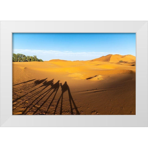 Merzouga White Modern Wood Framed Art Print by Hellmann, Stan