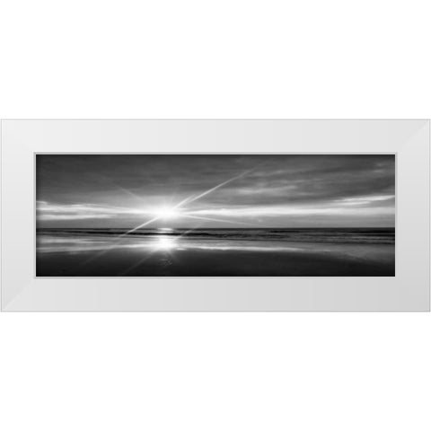Beauteous Light Panel Bw I White Modern Wood Framed Art Print by Hausenflock, Alan