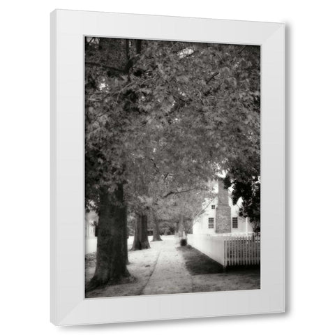 Small Town Autumn III White Modern Wood Framed Art Print by Hausenflock, Alan