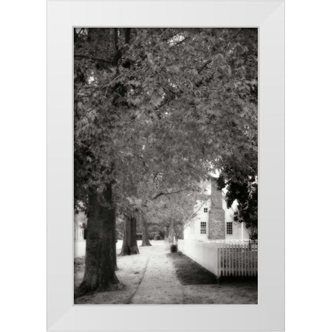 Small Town Autumn III White Modern Wood Framed Art Print by Hausenflock, Alan