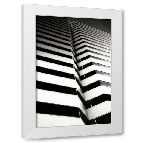 Geometric II White Modern Wood Framed Art Print by Hausenflock, Alan