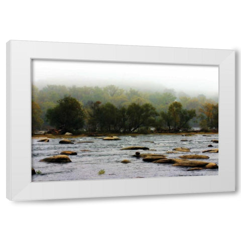 The Far Shore White Modern Wood Framed Art Print by Hausenflock, Alan