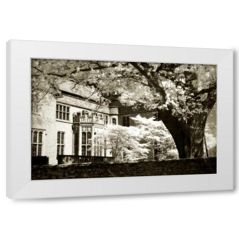 Tudor Mansion I White Modern Wood Framed Art Print by Hausenflock, Alan