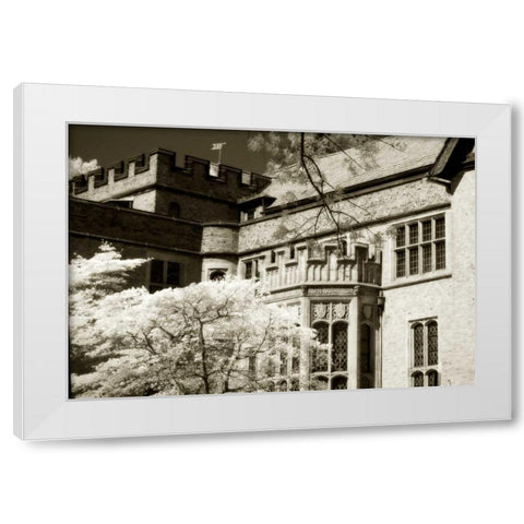 Tudor Mansion II White Modern Wood Framed Art Print by Hausenflock, Alan