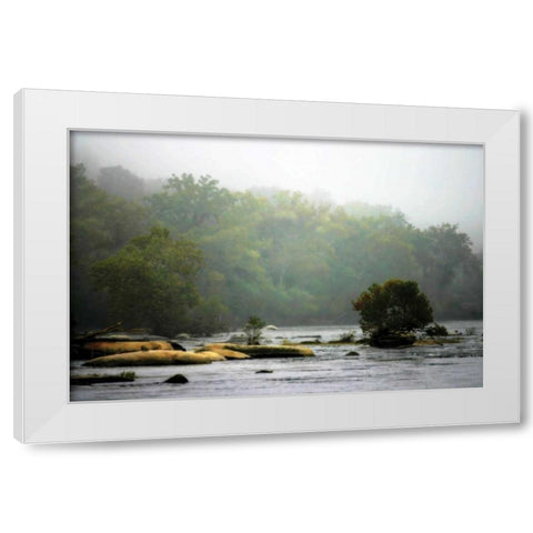 Early Morning River White Modern Wood Framed Art Print by Hausenflock, Alan