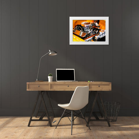 Street Rod I White Modern Wood Framed Art Print by Hausenflock, Alan