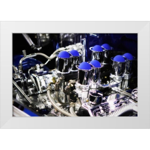 Injected Power White Modern Wood Framed Art Print by Hausenflock, Alan