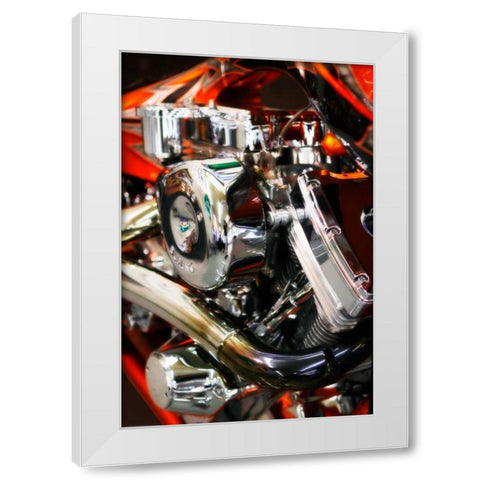 Custom Chopper I White Modern Wood Framed Art Print by Hausenflock, Alan