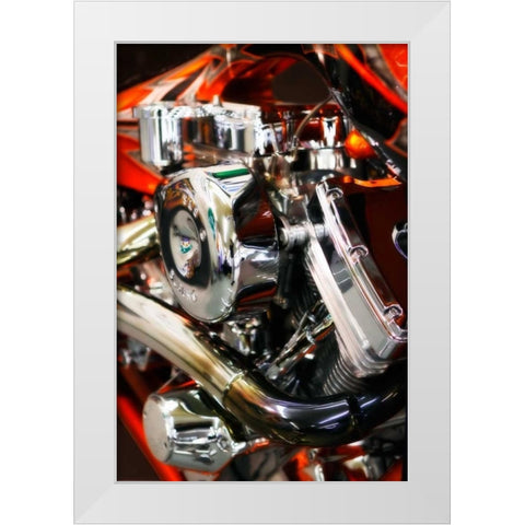 Custom Chopper I White Modern Wood Framed Art Print by Hausenflock, Alan