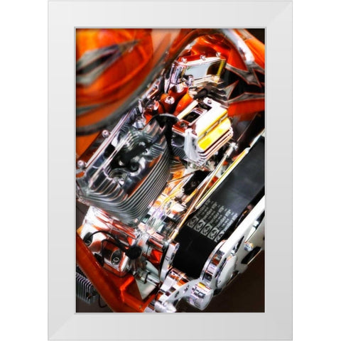 Custom Chopper II White Modern Wood Framed Art Print by Hausenflock, Alan