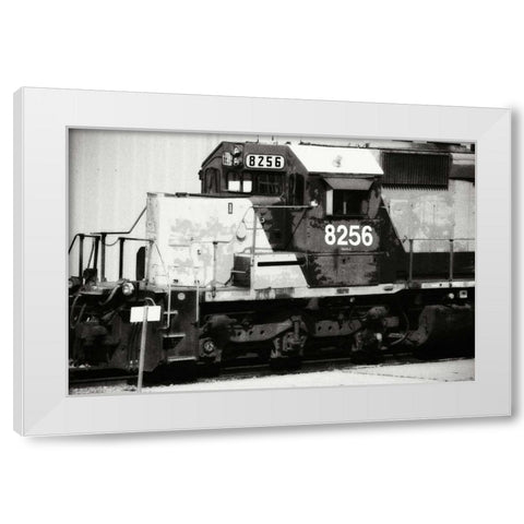 Engine 8256 White Modern Wood Framed Art Print by Hausenflock, Alan