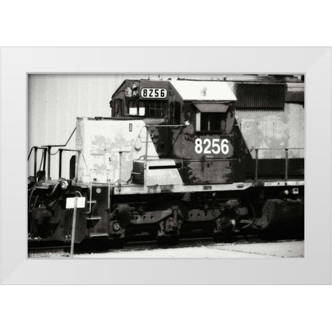 Engine 8256 White Modern Wood Framed Art Print by Hausenflock, Alan