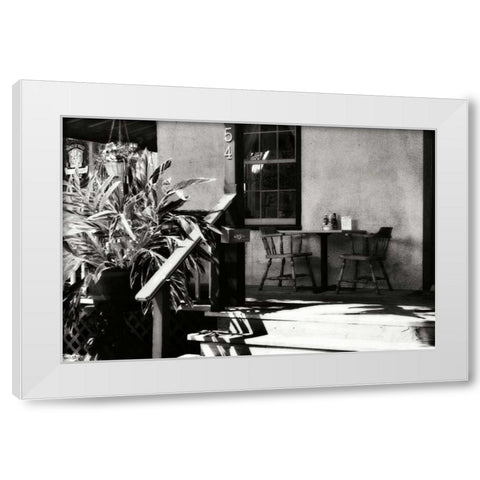 Old Town Cafe I White Modern Wood Framed Art Print by Hausenflock, Alan