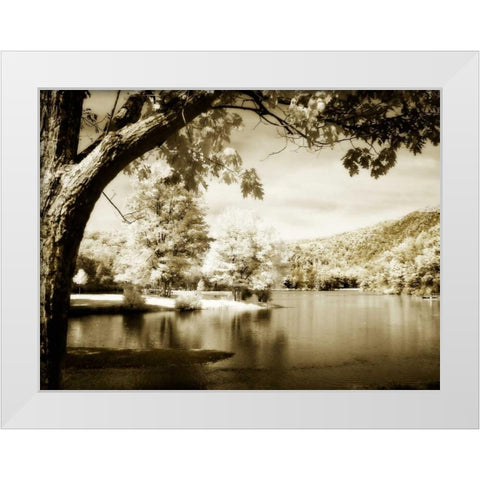 Mountain Lake II White Modern Wood Framed Art Print by Hausenflock, Alan