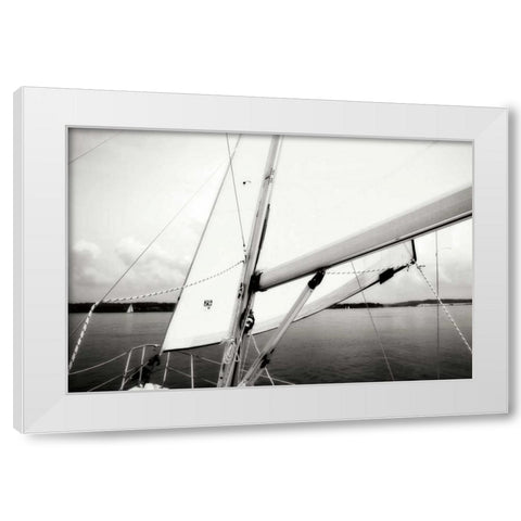 Close Hauled III White Modern Wood Framed Art Print by Hausenflock, Alan