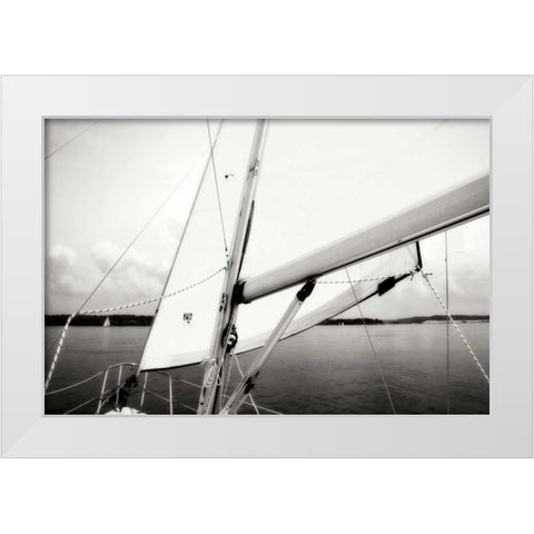 Close Hauled III White Modern Wood Framed Art Print by Hausenflock, Alan