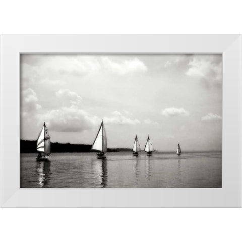 On the Potomac I White Modern Wood Framed Art Print by Hausenflock, Alan