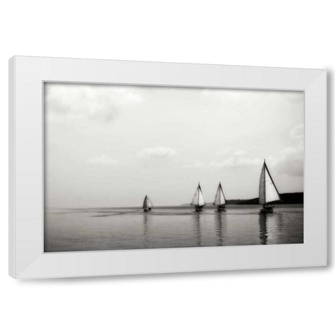 On the Potomac II White Modern Wood Framed Art Print by Hausenflock, Alan