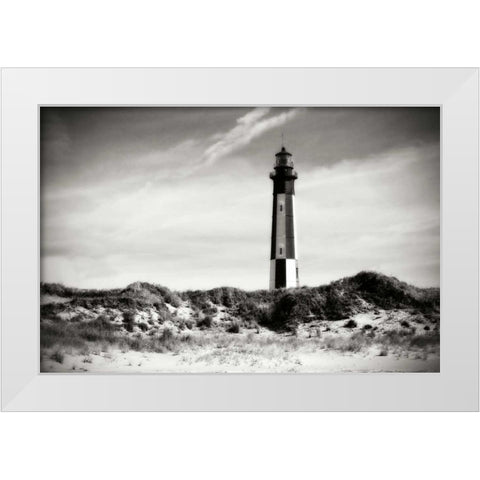Cape Henry Light VI White Modern Wood Framed Art Print by Hausenflock, Alan