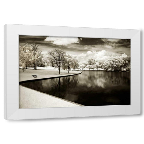 Bryan Park I White Modern Wood Framed Art Print by Hausenflock, Alan