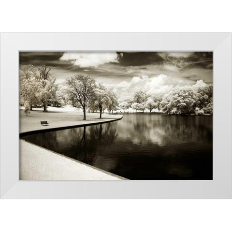 Bryan Park I White Modern Wood Framed Art Print by Hausenflock, Alan