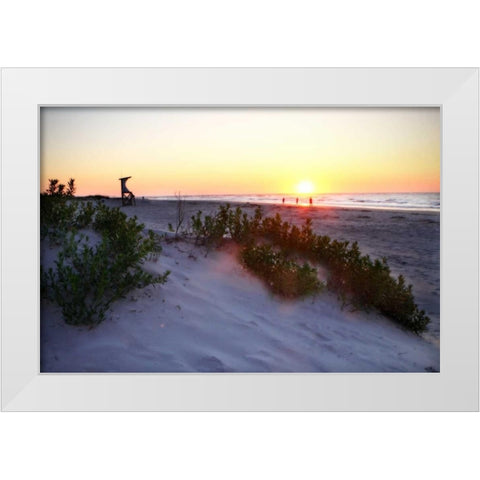 East Bay Sunrise II White Modern Wood Framed Art Print by Hausenflock, Alan