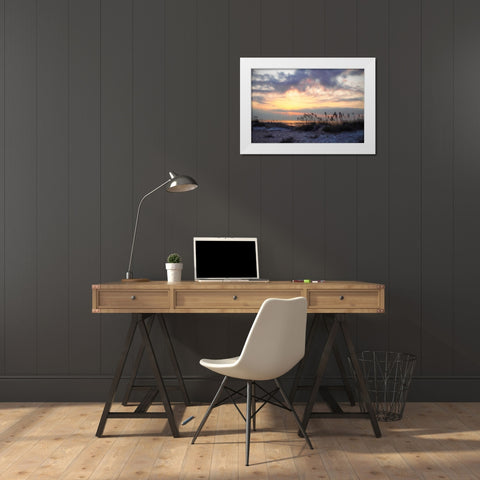 Masonboro Inlet I White Modern Wood Framed Art Print by Hausenflock, Alan
