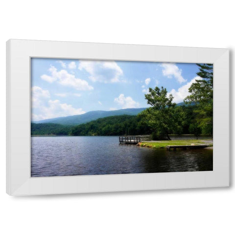 Douthat Lake VI White Modern Wood Framed Art Print by Hausenflock, Alan